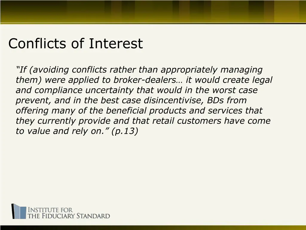 conflicts of interest 1