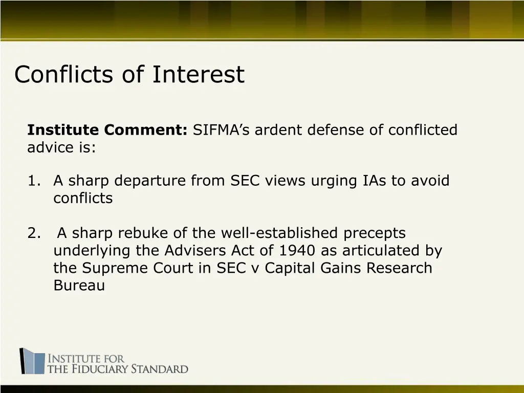 conflicts of interest 2