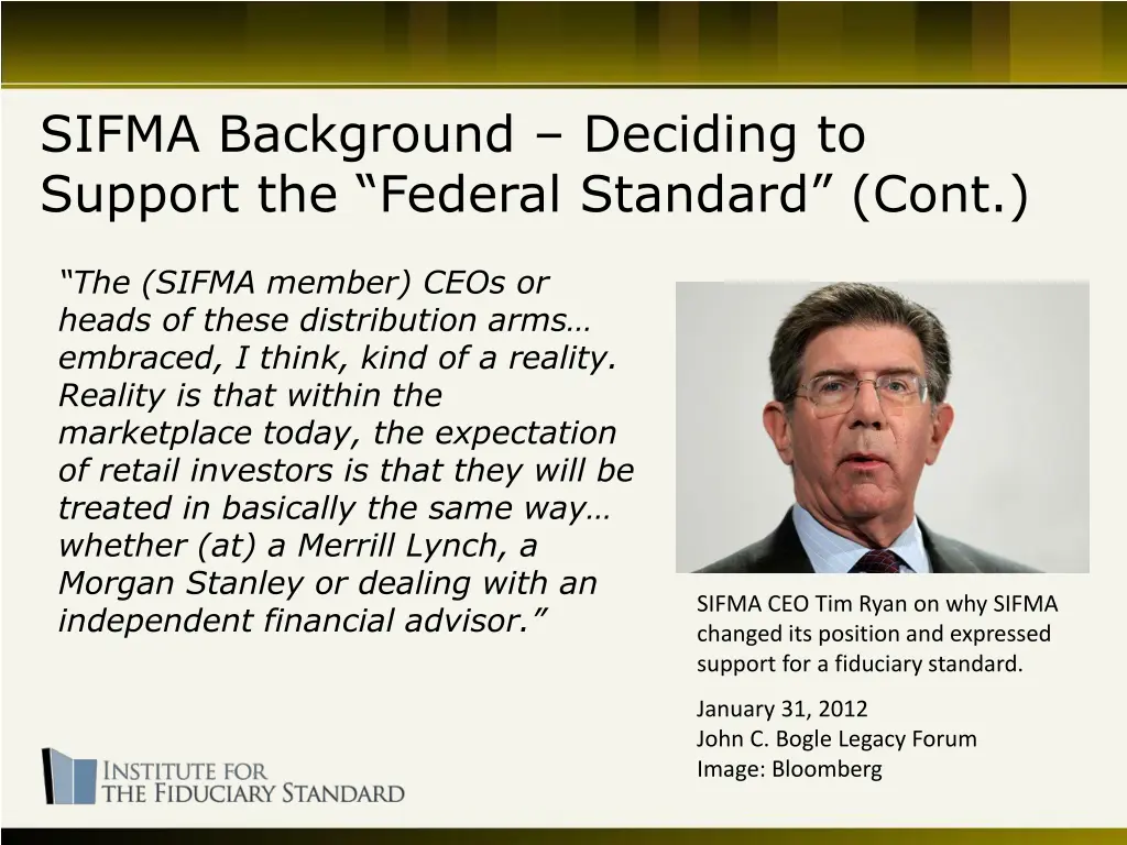 sifma background deciding to support the federal 1