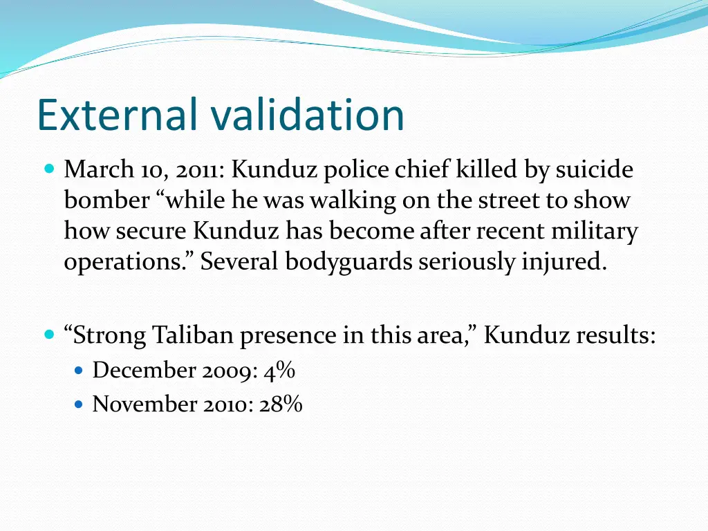 external validation
