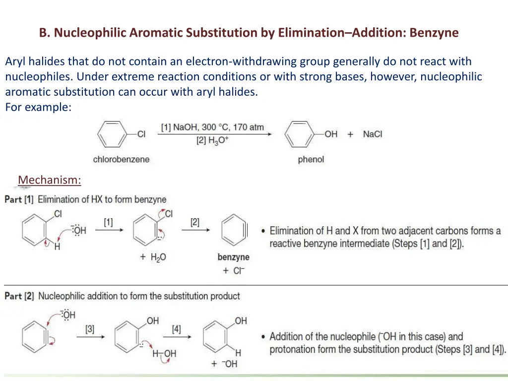 b nucleophilic aromatic substitution