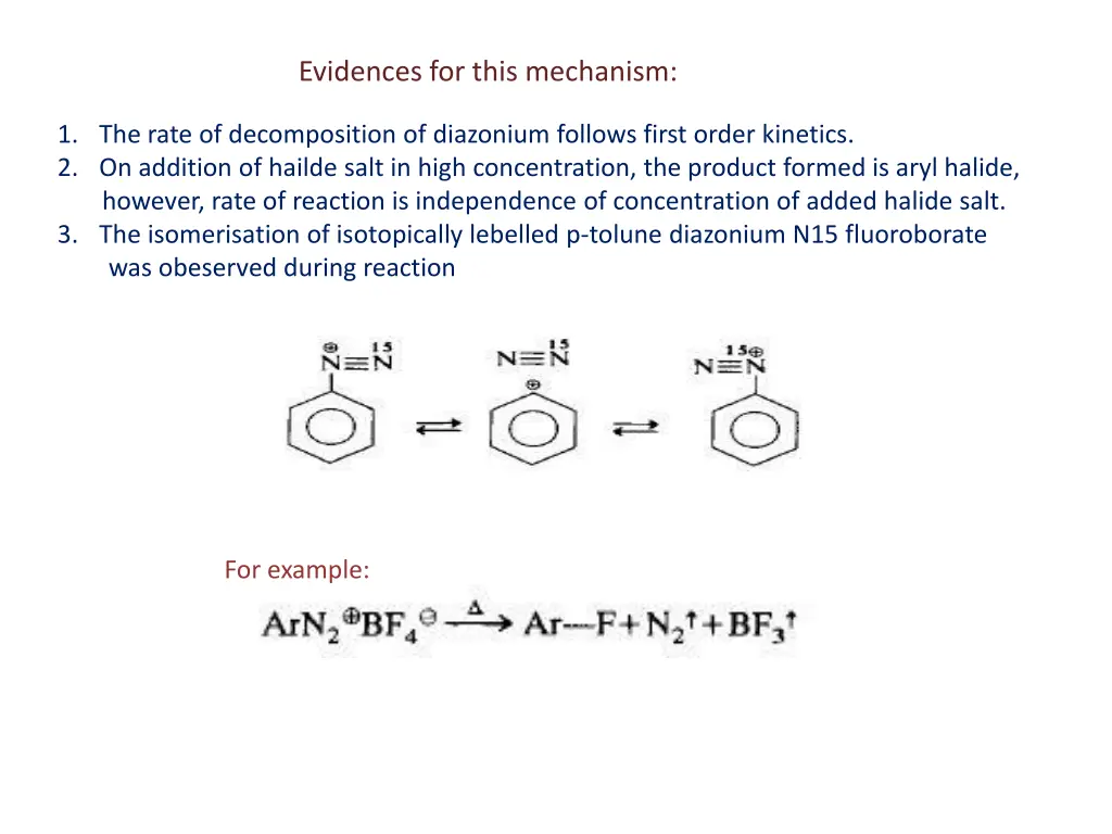 evidences for this mechanism