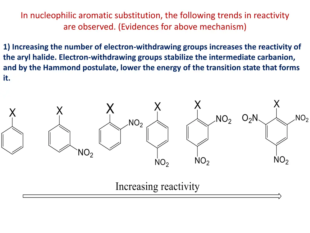 in nucleophilic aromatic substitution