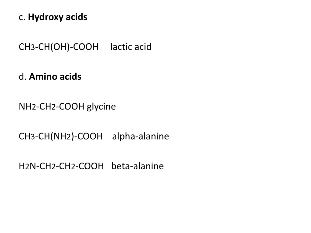 c hydroxy acids