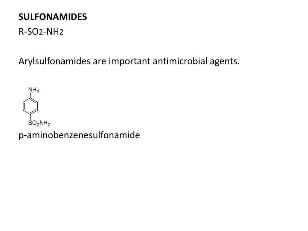 sulfonamides r so 2 nh 2