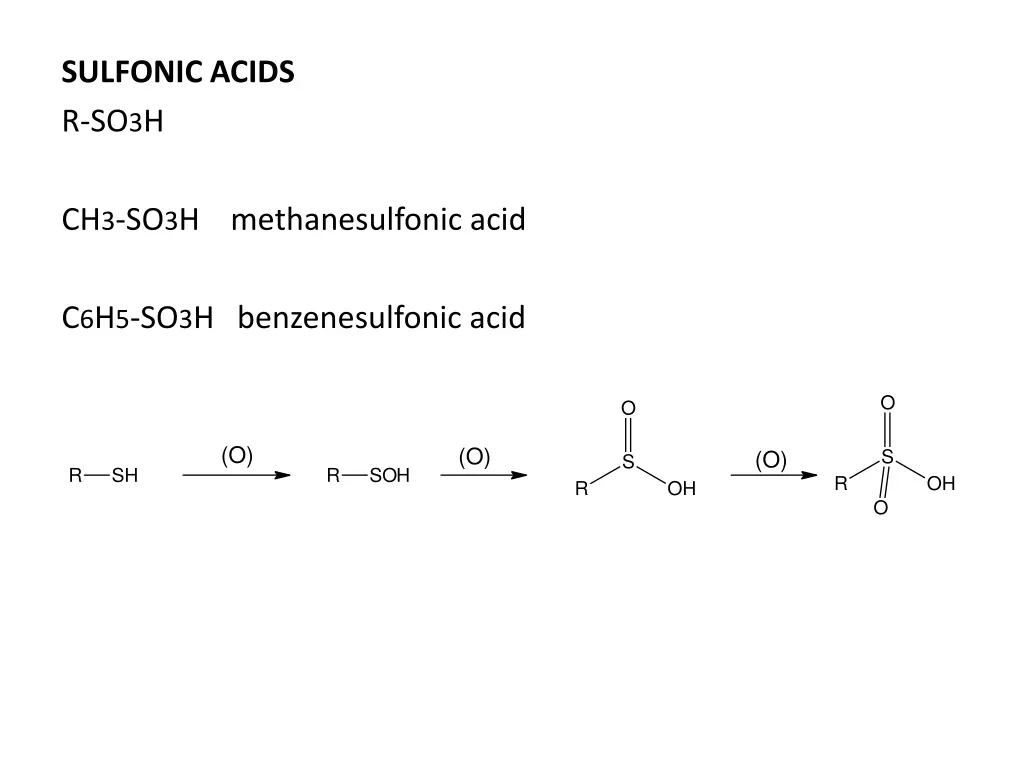 sulfonic acids r so 3 h