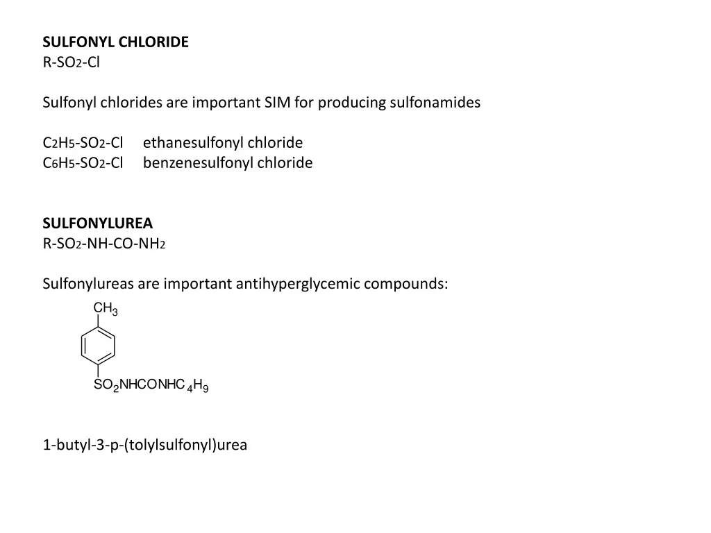 sulfonyl chloride r so 2 cl