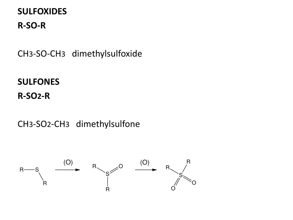 sulfoxides r so r