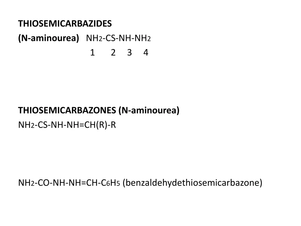 thiosemicarbazides n aminourea