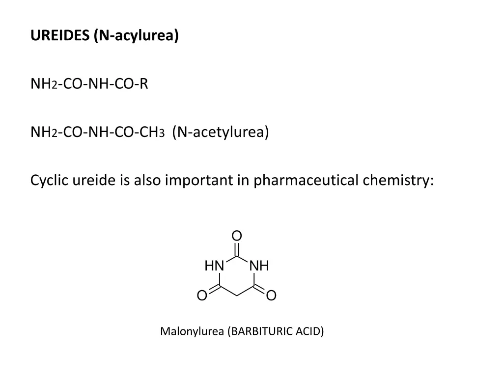 ureides n acylurea