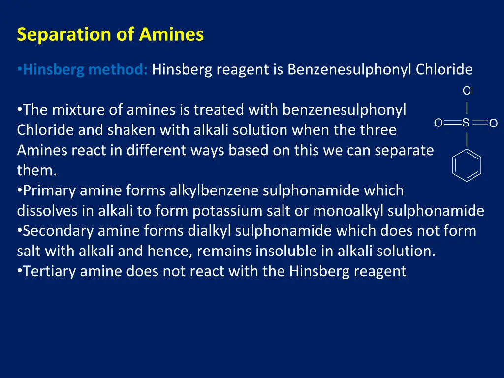 separation of amines