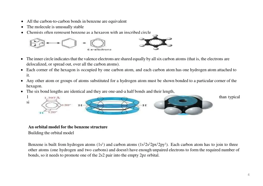 all the carbon to carbon bonds in benzene