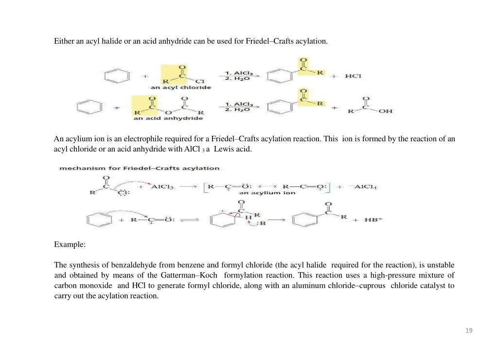 either an acyl halide or an acid anhydride