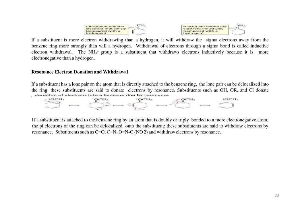 if a substituent is more electron withdrawing