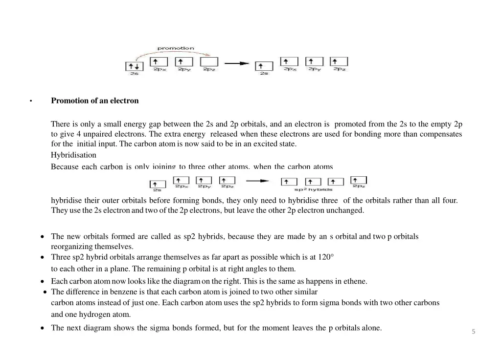 promotion of an electron