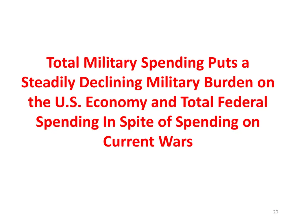 total military spending puts a steadily declining