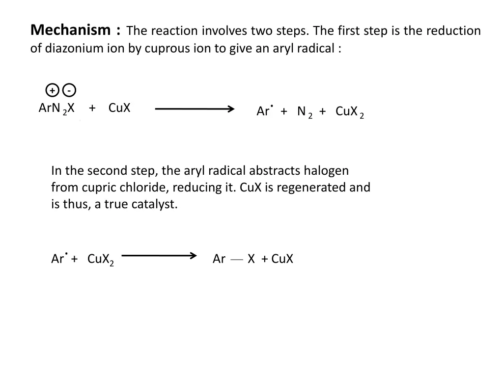 mechanism the reaction involves two steps