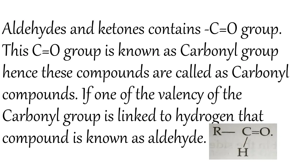 aldehydesandketonescontains c ogroup thisc