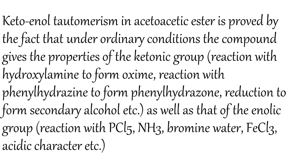 keto enol tautomerism in acetoacetic ester