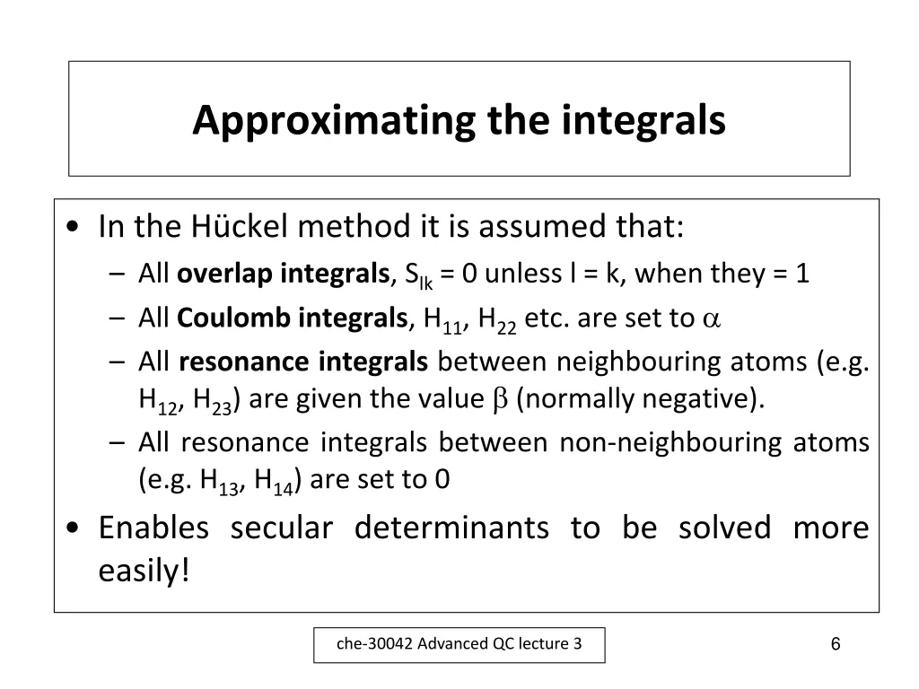 approximating the integrals