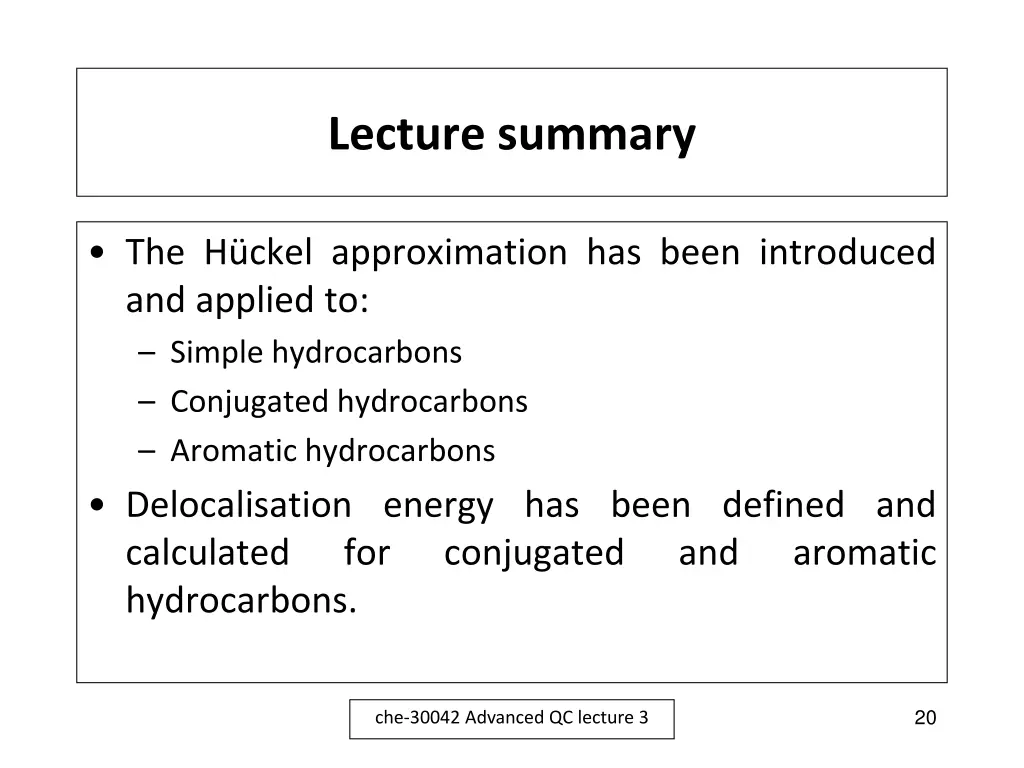 lecture summary