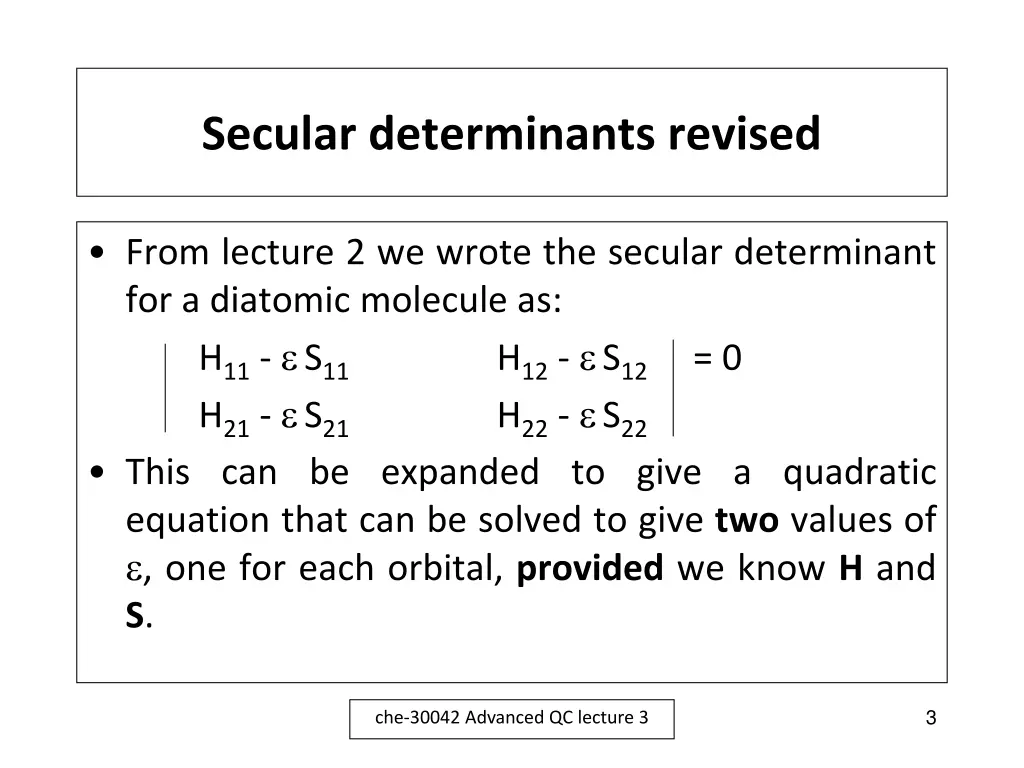 secular determinants revised