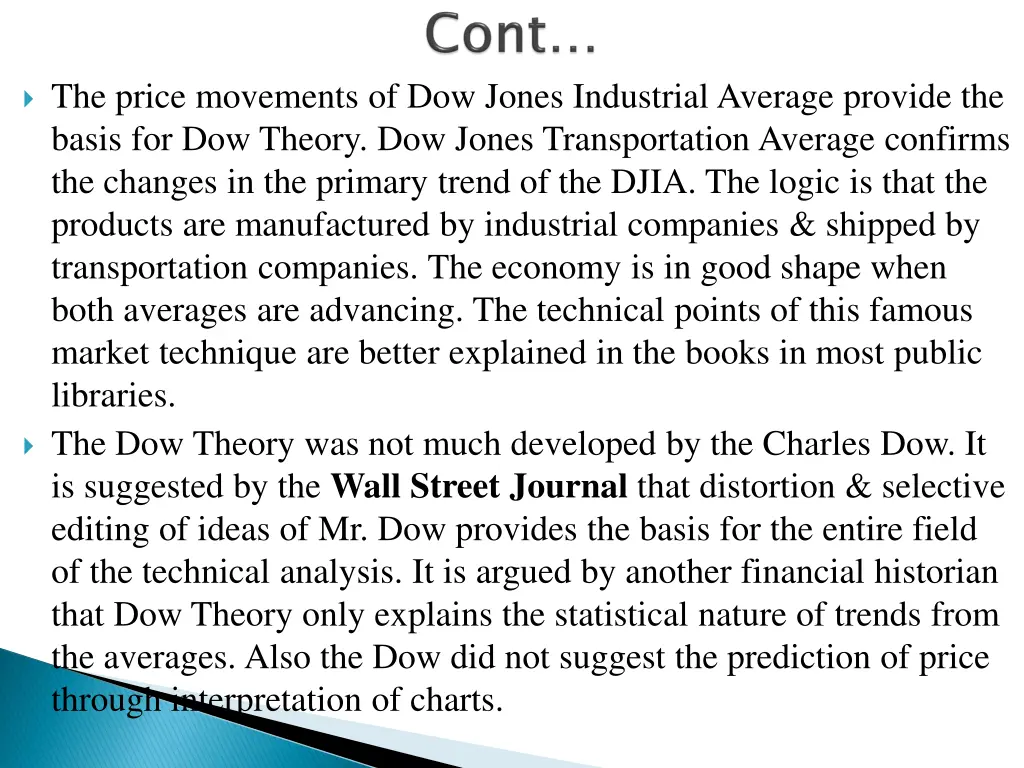 the price movements of dow jones industrial