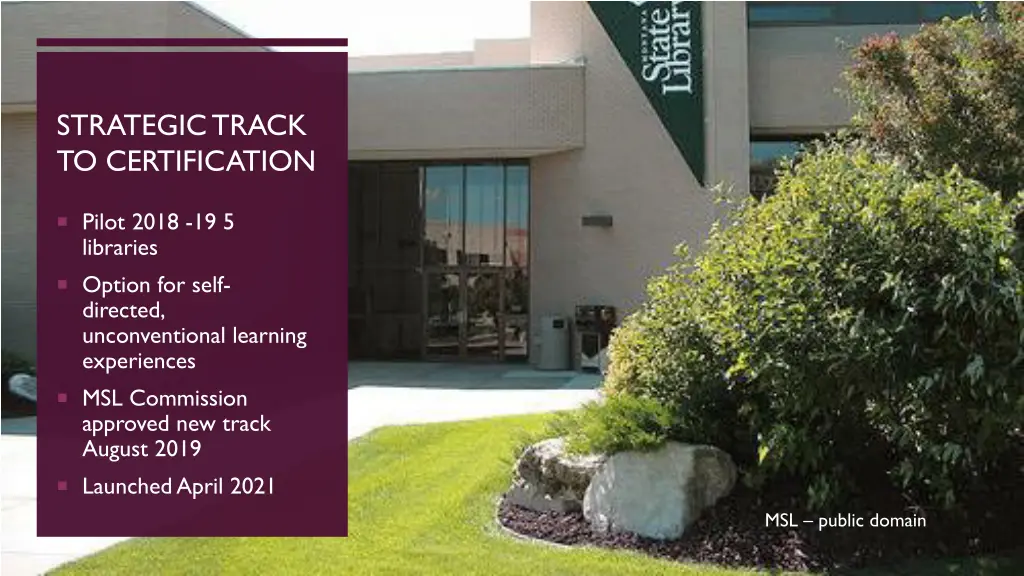 strategic track to certification