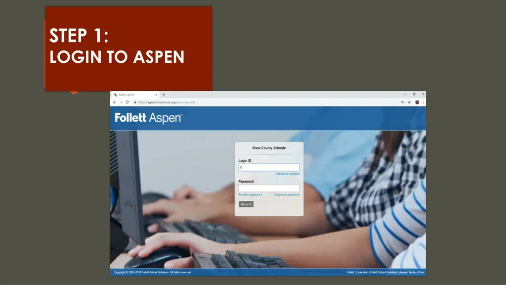 step 1 login to aspen