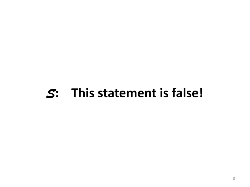 s s this statement is false
