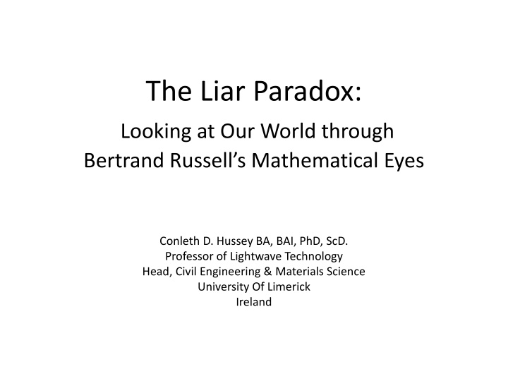 the liar paradox