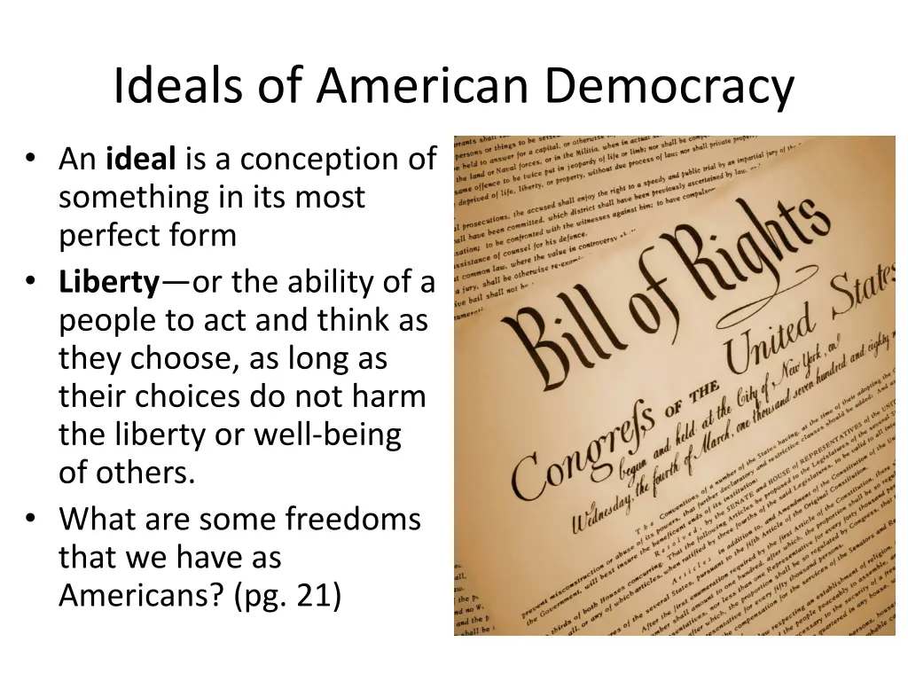 ideals of american democracy
