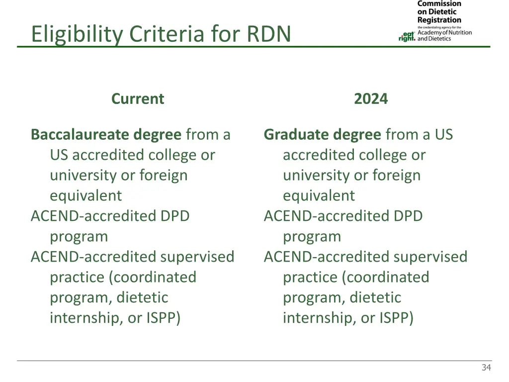 eligibility criteria for rdn