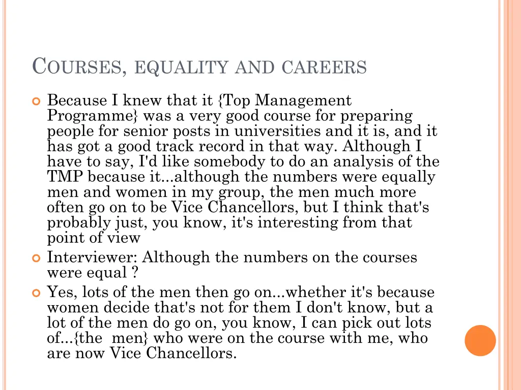 c ourses equality and careers