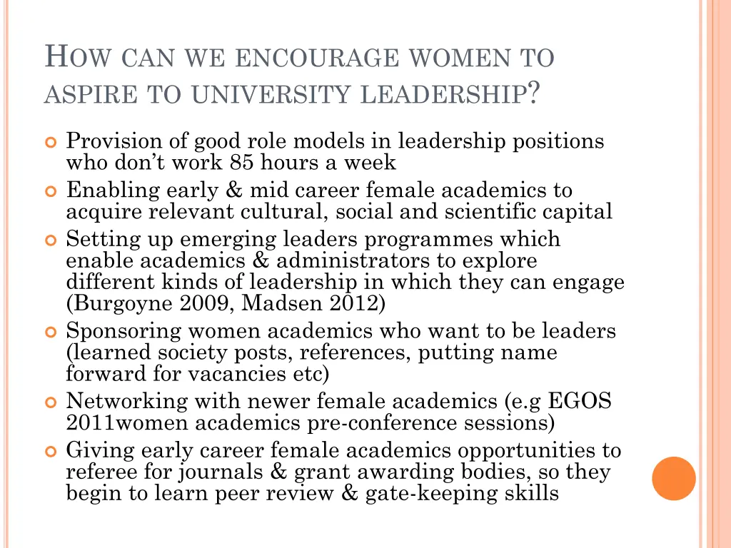 h ow can we encourage women to aspire