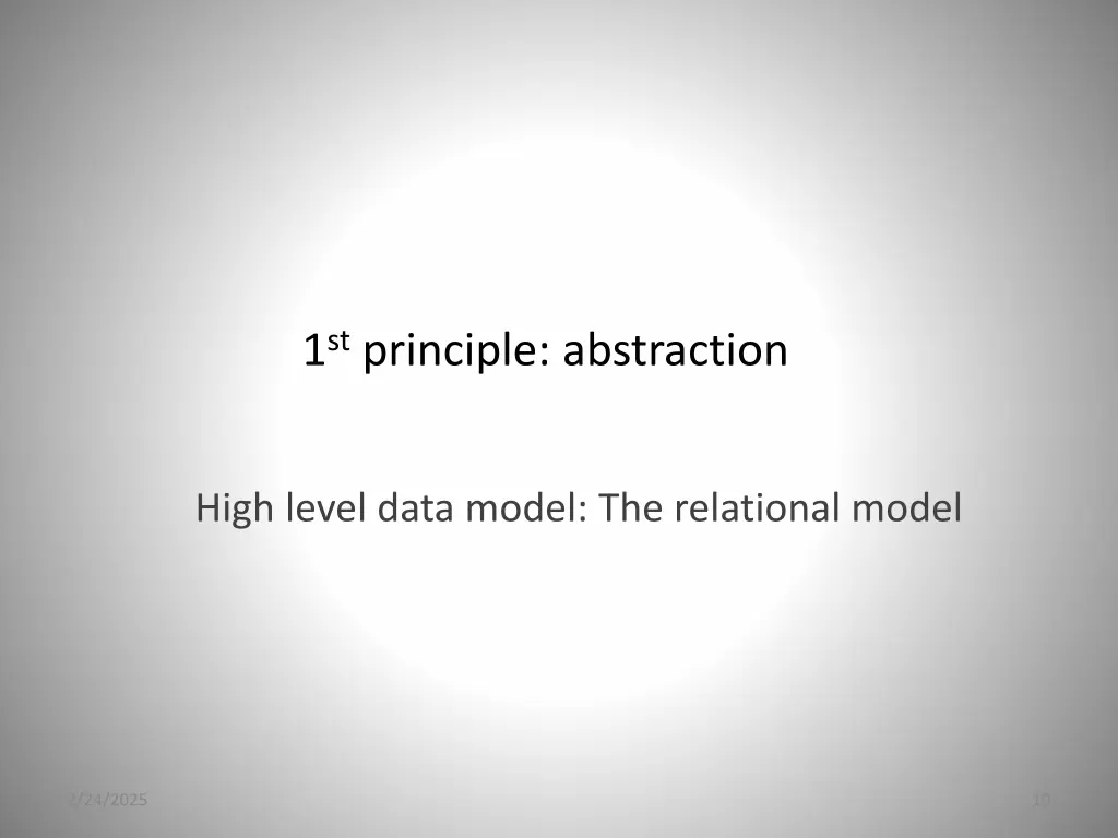 1 st principle abstraction 1