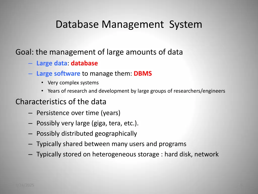 database management system