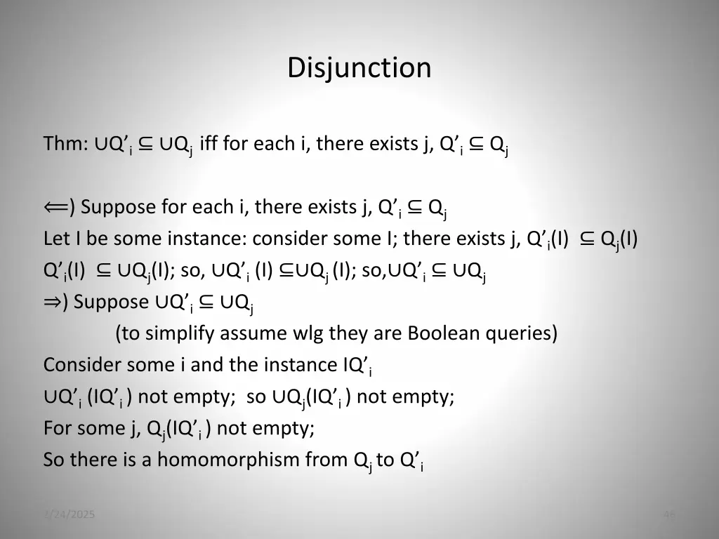 disjunction