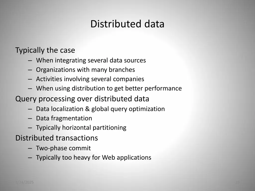 distributed data