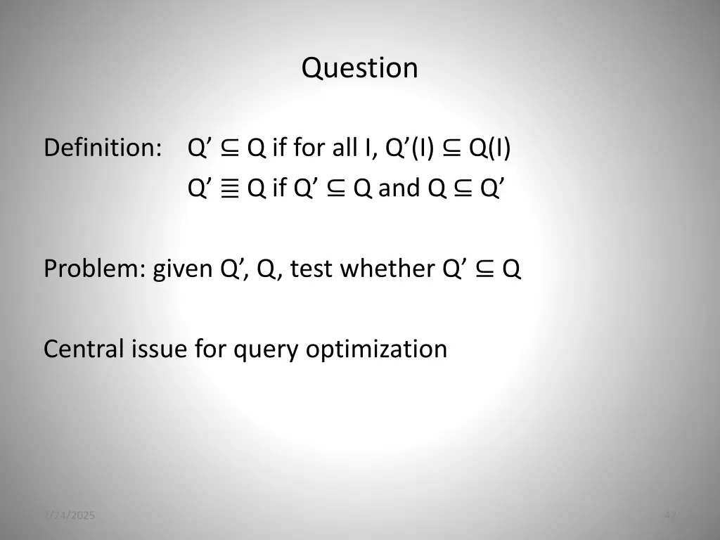 question
