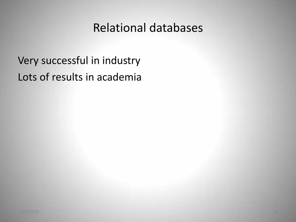 relational databases