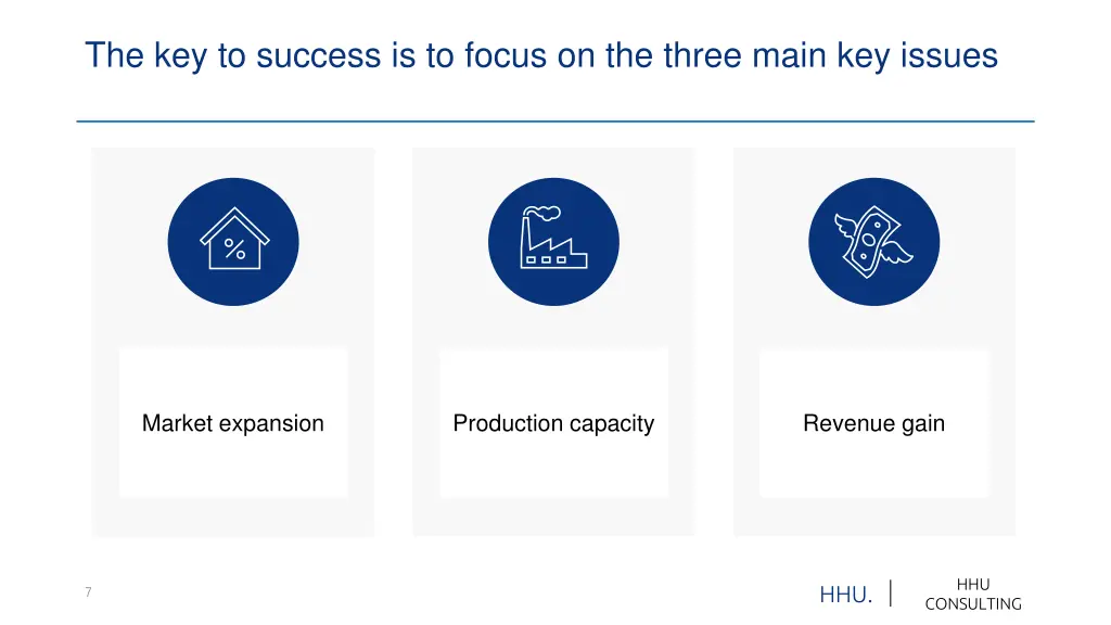 the key to success is to focus on the three main