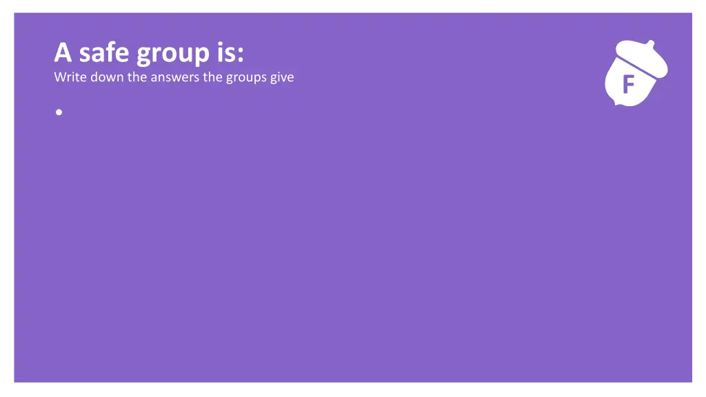 exercise a safe group is write down the answers