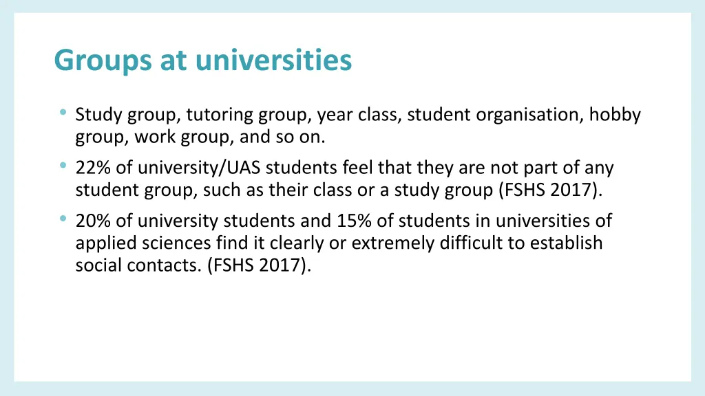 groups at universities