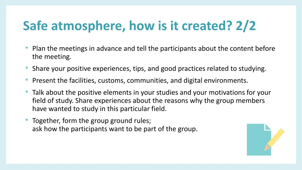 safe atmosphere how is it created 2 2
