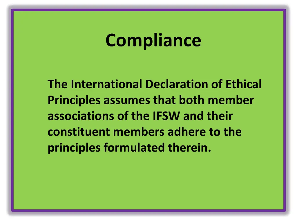 compliance