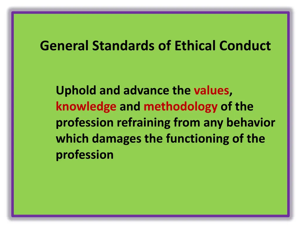 general standards of ethical conduct 1
