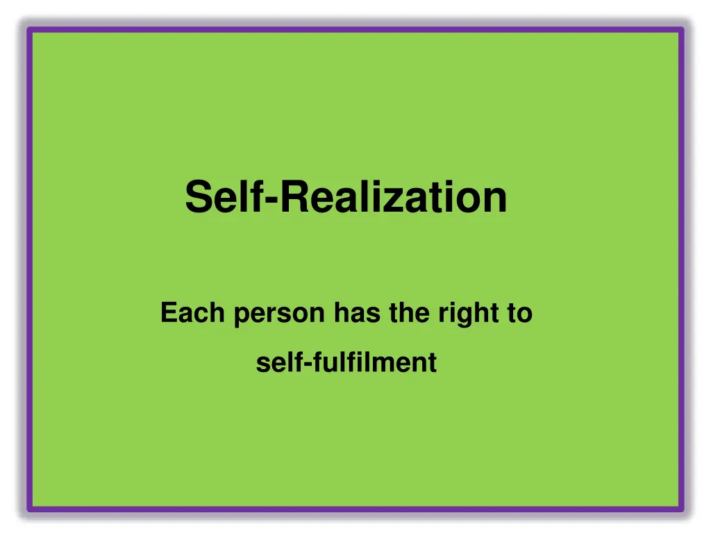 self realization