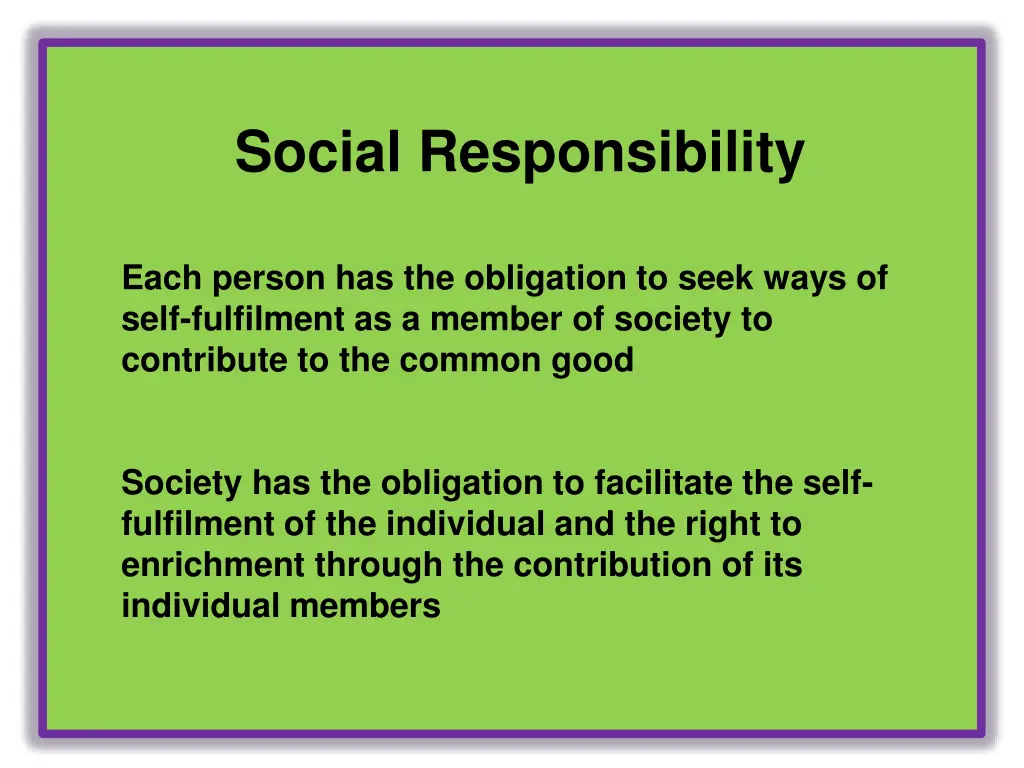 social responsibility
