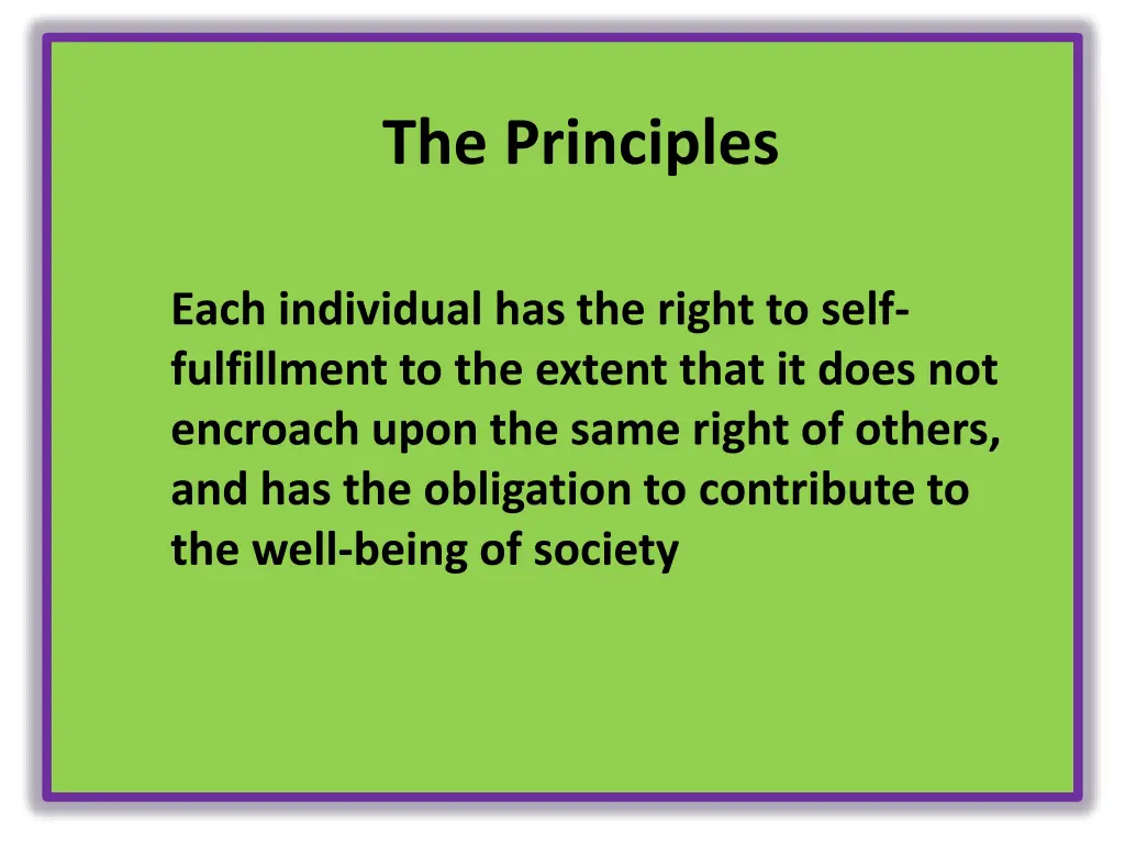 the principles 1